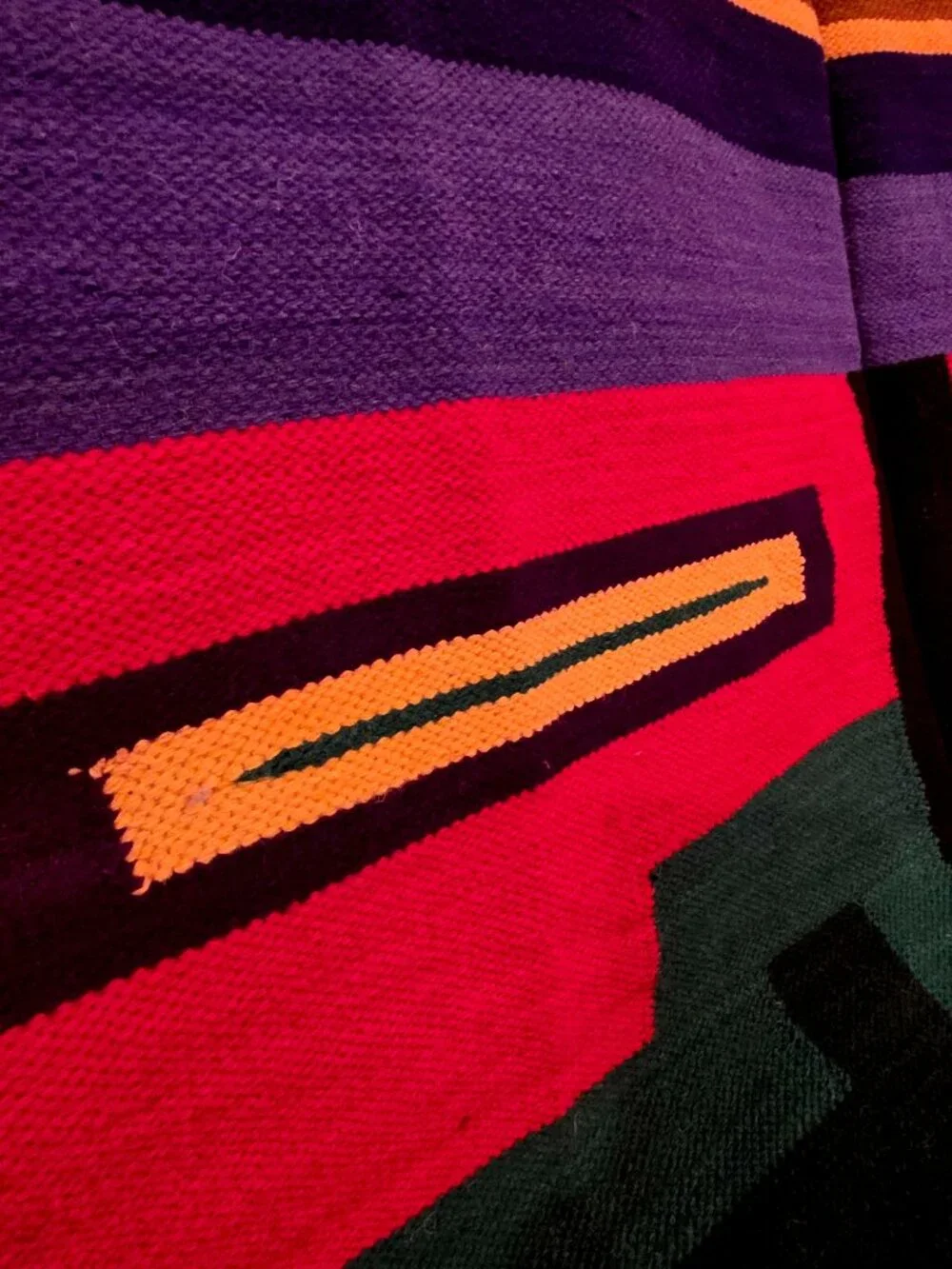 Handwoven Andean Wall Tapestry – Peruvian Folk Art, Colorful Rustic Cabin & Sout